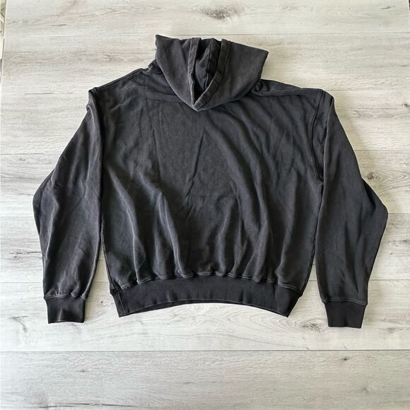 Copes Heavyweight Terry Stone Washed Embroidered Logo Hoodie‎ Black L NWOT - Picture 7 of 7